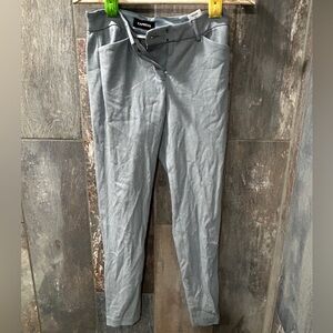Express Stretch + Light Blue/Gray Skinny Mid-rise Dress Pants